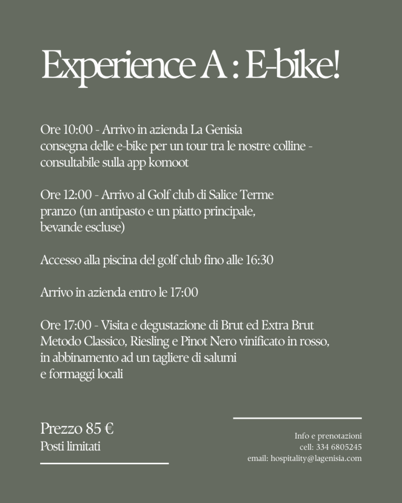 Relax Con La Genisia locandina con tour e-bike