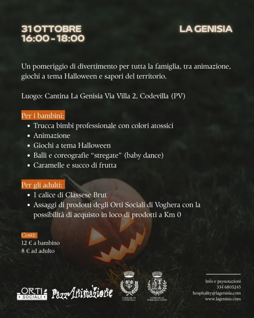 Halloween La Genisia locandina programma